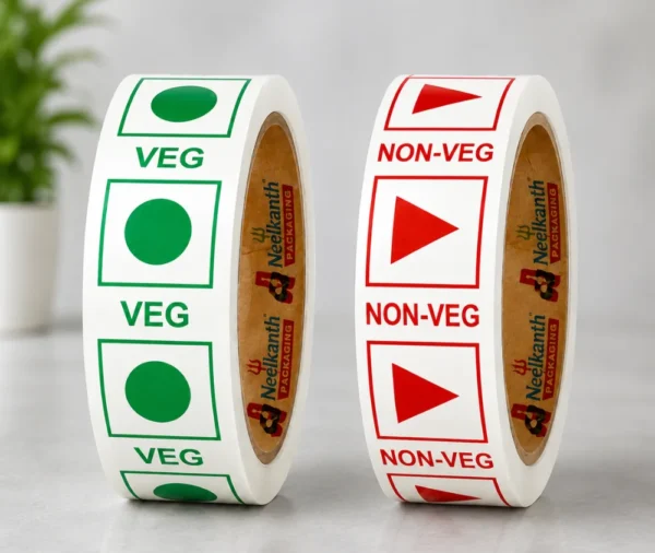 Veg & Non-Veg Food Labels Tapes
